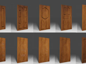 porta de madeira Modelo 3D