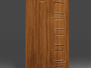 wood door Modello 3D