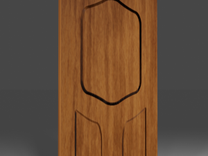 wood door Modello 3D