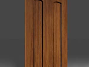 wood door Modello 3D