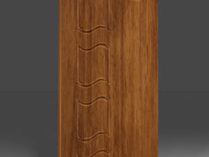 wood door Modello 3D