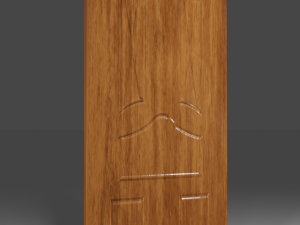 wood door Modello 3D