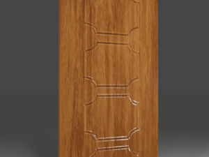 wood door Modello 3D