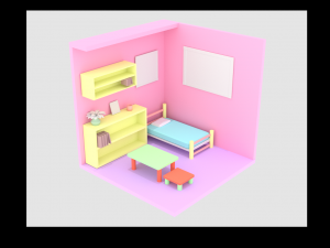 studio doll house Modelo 3D