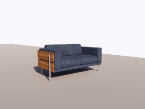 wood sofa 3D Model