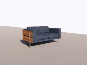sof&aacute; de madera Modelo 3D