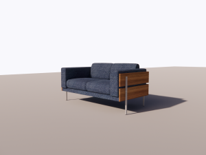 wood sofa 3D Модель