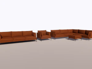 set da soggiorno Modello 3D