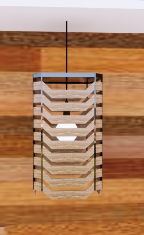 wood and steel lamp set Modelo 3D .c4d .max .obj .3ds .fbx .stl .blend 