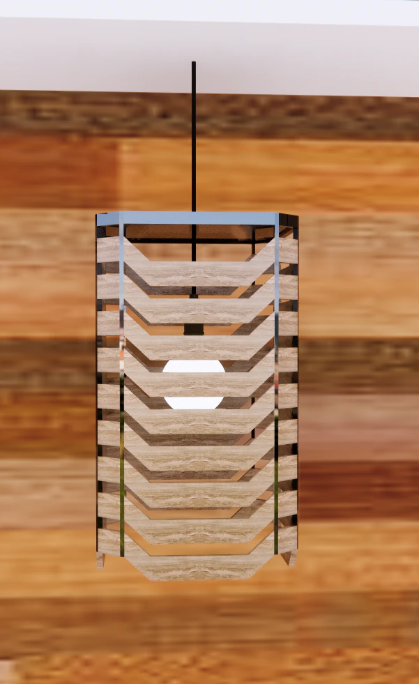wood and steel lamp set 3D Model .c4d .max .obj .3ds .fbx .stl .blend 