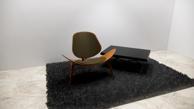 curve chair 3D Model .c4d .max .obj .3ds .fbx .stl .blend 