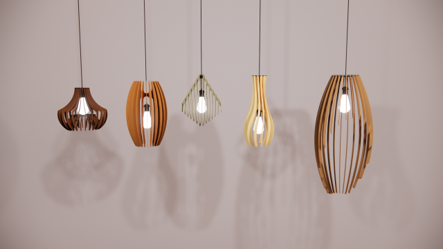 wood lamp Modèle 3D .c4d .max .obj .3ds .fbx .stl .blend 