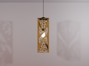 organic wood lamp Model 3D