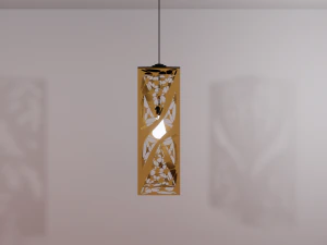 organic wood lamp 3D Model