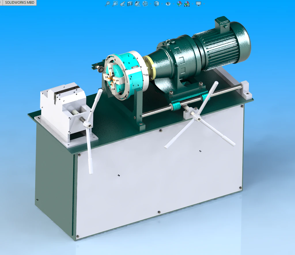 thread rolling machine 3D Model .c4d .max .obj .3ds .fbx .stl .blend 