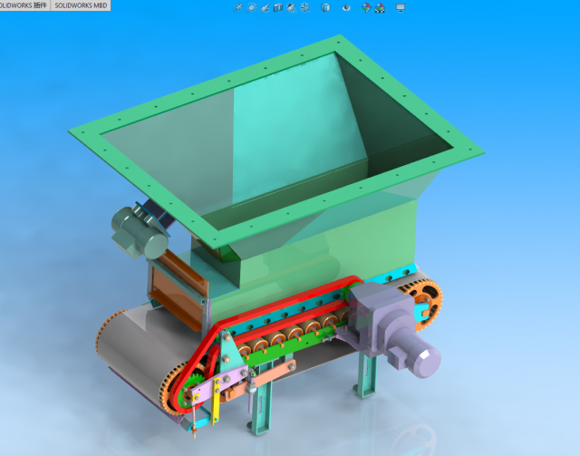 hopper roller conveyor Model 3D .c4d .max .obj .3ds .fbx .stl .blend 