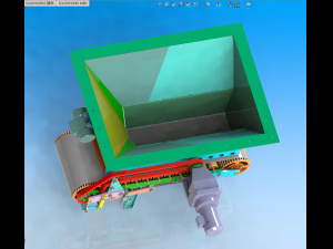 hopper roller conveyor Model 3D