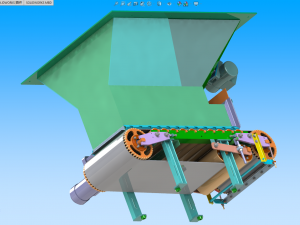 hopper roller conveyor Model 3D