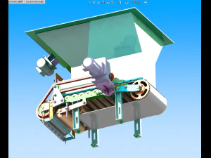 hopper roller conveyor 3D Model