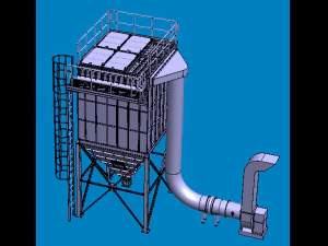 Aspiratore industriale di grandi dimensioni da 250 cm Modello 3D