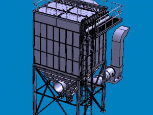 250cmm large industrial dust collector 3D मॉडल