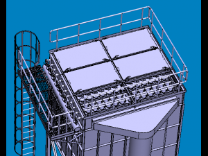 250cmm large industrial dust collector 3D मॉडल