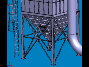 250cmm large industrial dust collector 3D मॉडल