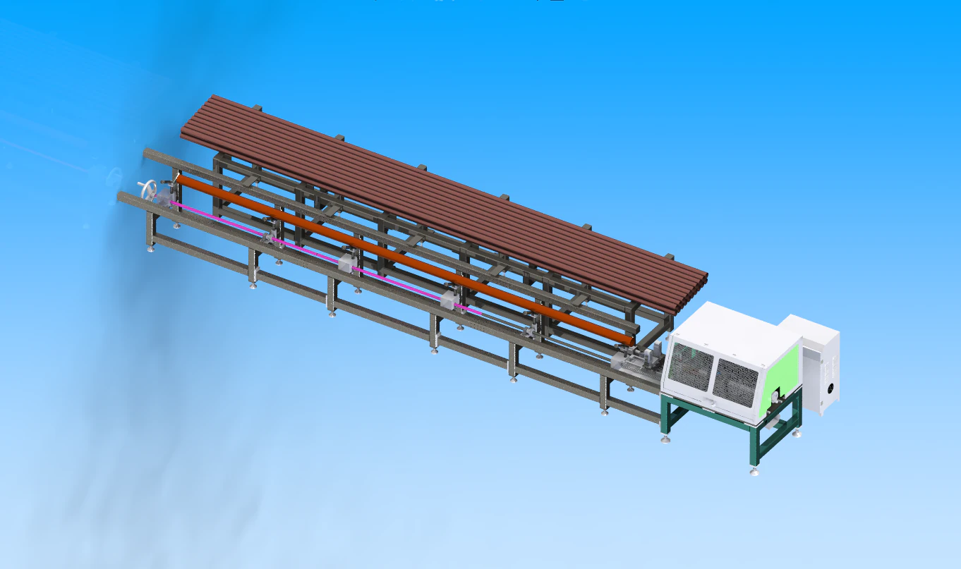 automatic pipe cutting machine 3D Model .c4d .max .obj .3ds .fbx .stl .blend 