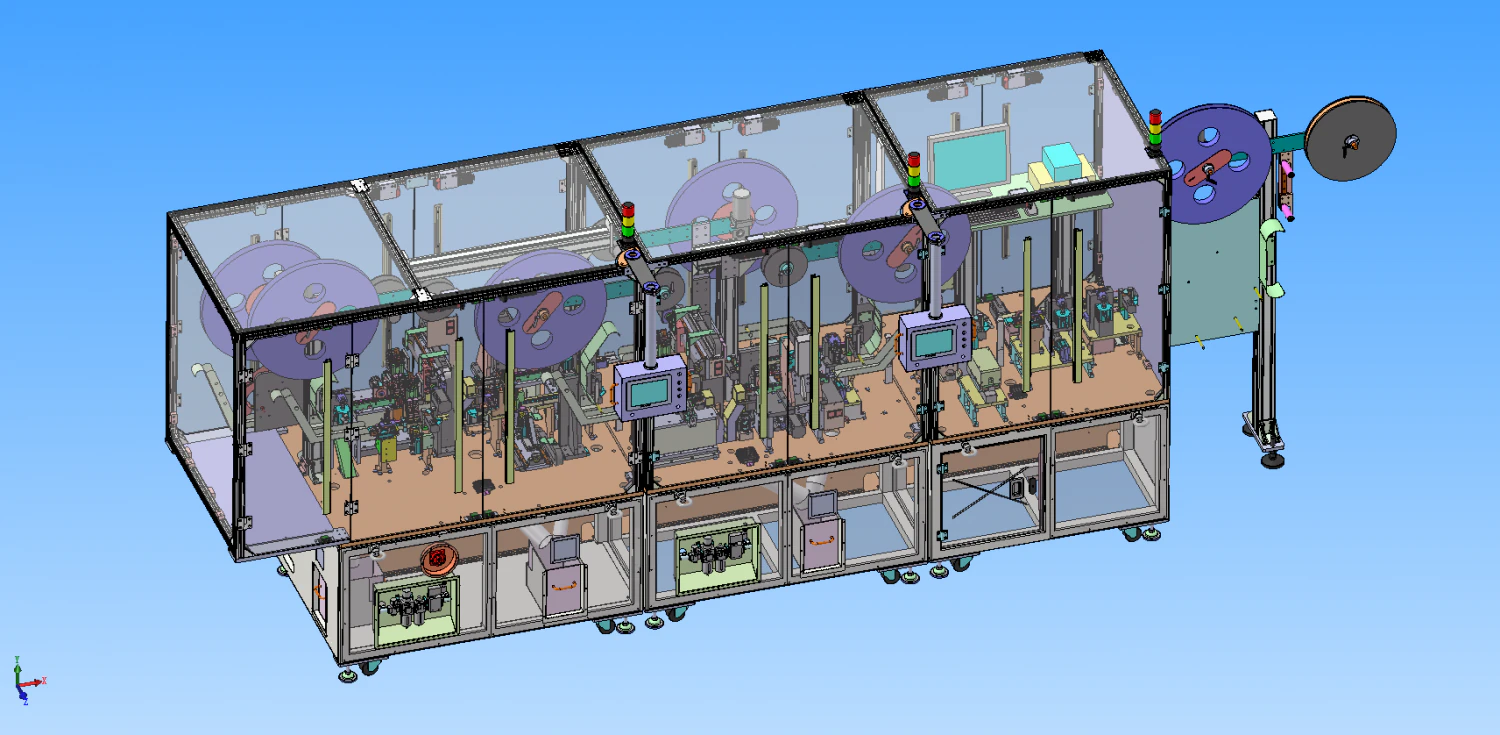 usb automatic assembly machine large equipment 3D Model .c4d .max .obj .3ds .fbx .stl .blend 