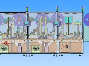 usb automatic assembly machine large equipment 3D Model