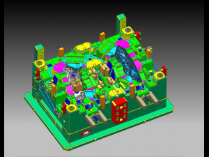 injection mold for automobile lamp 3D 模型
