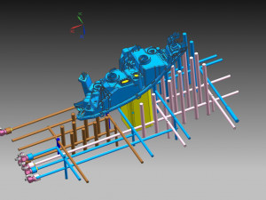 injection mold for automobile lamp 3D 模型