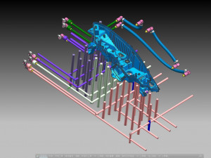 injection mold for automobile lamp 3D 模型