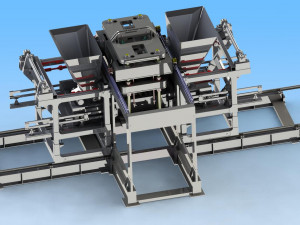 no burning brick machine hollow brick machine cement brick machine brick making machine 3Dモデル