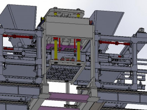 no burning brick machine hollow brick machine cement brick machine brick making machine 3Dモデル