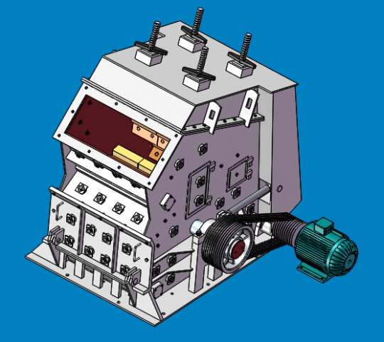 Impact crusher Model 3D .c4d .max .obj .3ds .fbx .stl .blend 
