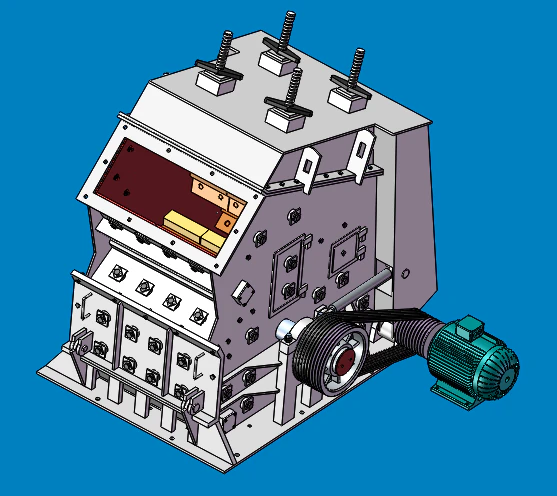 Impact crusher 3D Model .c4d .max .obj .3ds .fbx .stl .blend 