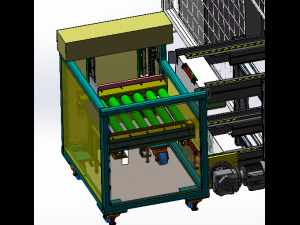 design of battery cell double speed chain machining line 3D-Modell