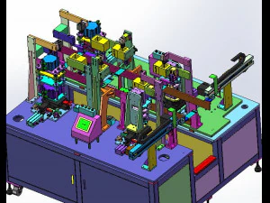 ffc soft flat wire punching machine and ccd visual inspection equipment 3D Model