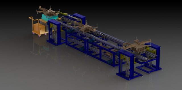 generator conveyor line 3D Model .c4d .max .obj .3ds .fbx .stl .blend 