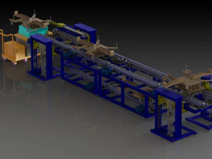 l&iacute;nea transportadora del generador Modelo 3D