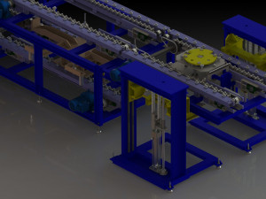 generator conveyor line 3D Model