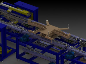 generator conveyor line 3D Model