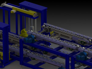generator conveyor line 3D Model