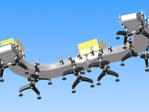 of u-shaped packing box conveyor belt 3D Modell