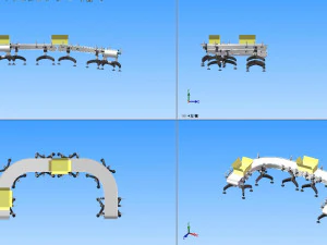 of u-shaped packing box conveyor belt 3D Model