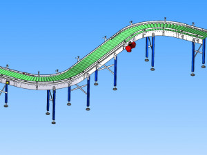 s-type roller conveyor 3D Model