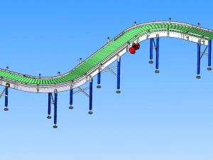convoyeur &agrave; rouleaux de type S Modèle 3D