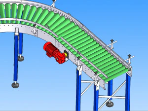 s-type roller conveyor 3D Model