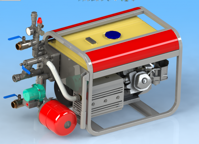 diesel generator 3D Model .c4d .max .obj .3ds .fbx .stl .blend 